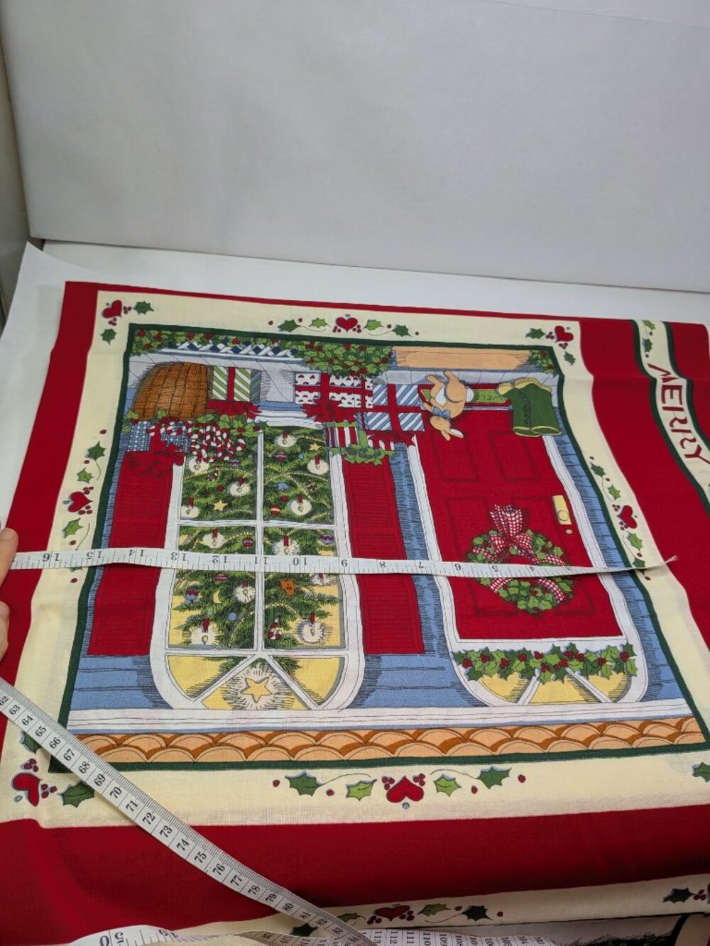 VTG Susan Winget Christmas Village Panels Uncut 4 Yds 3 Repeats Cottagecore - Picture 11 of 11